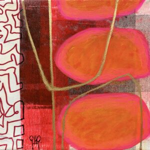 6” x 6” x 1,5” acrylics and mixed media on canvas